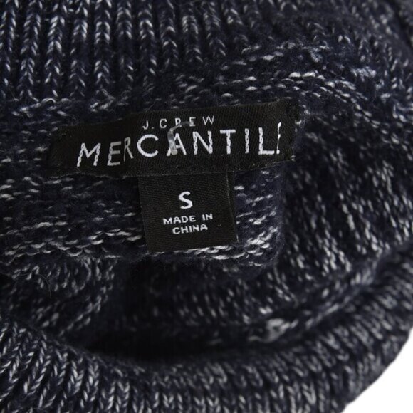 J. Crew Turtleneck Sweater Space Dyed Blue Black Size Small - Picture 7 of 10